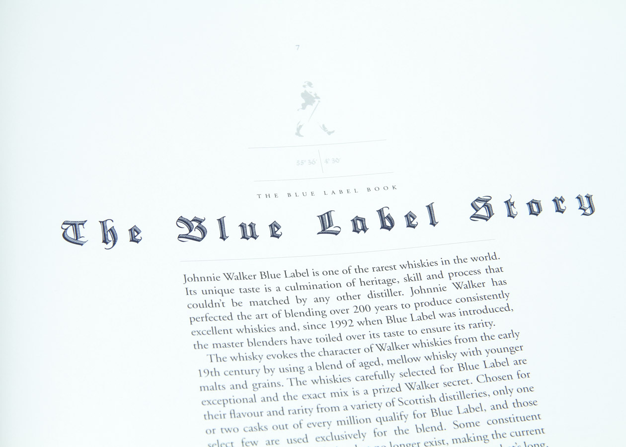 Collector's "The Blue Label Book - Johnnie Walker Blue Label"
