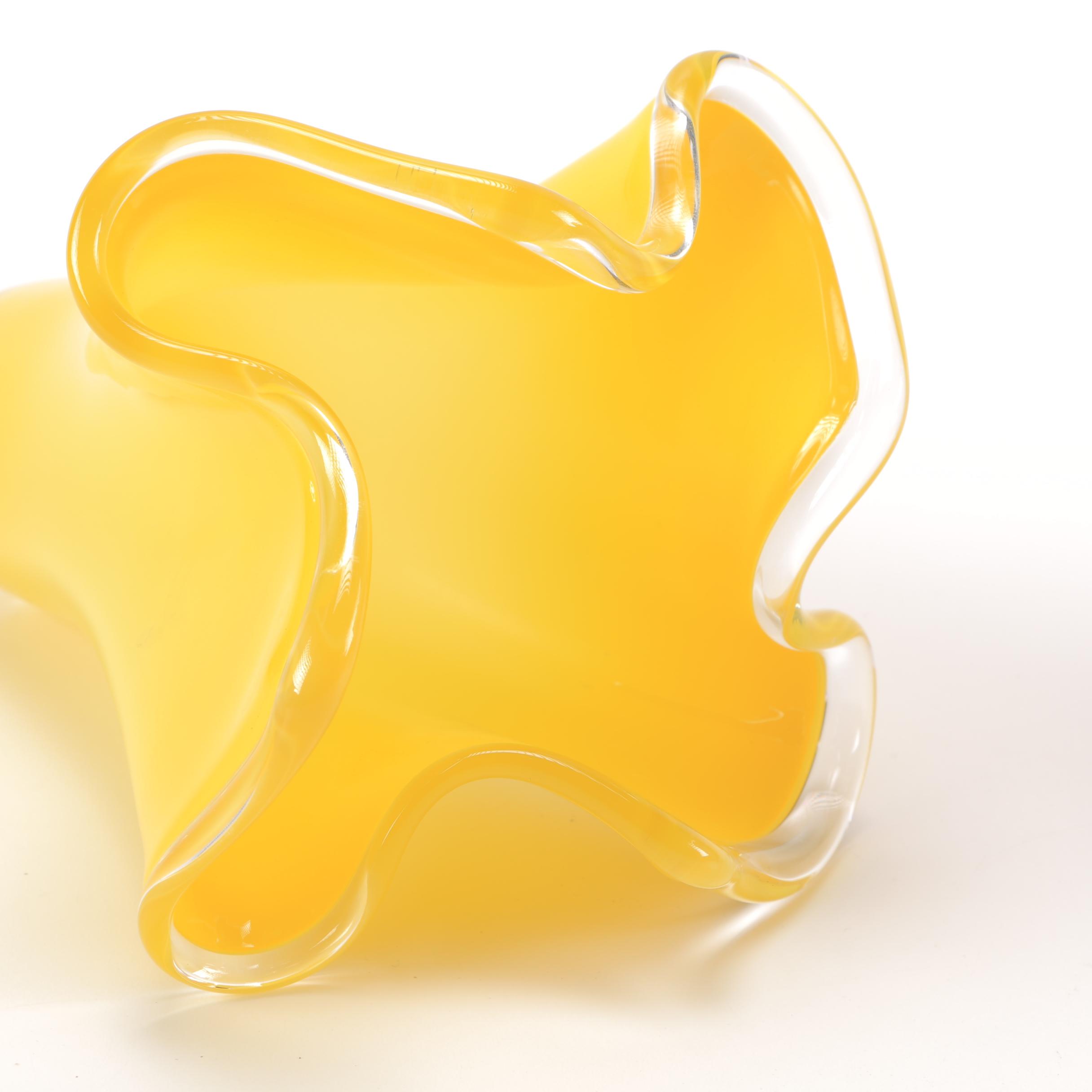 David Hershey Art Glass Handkerchief Vases