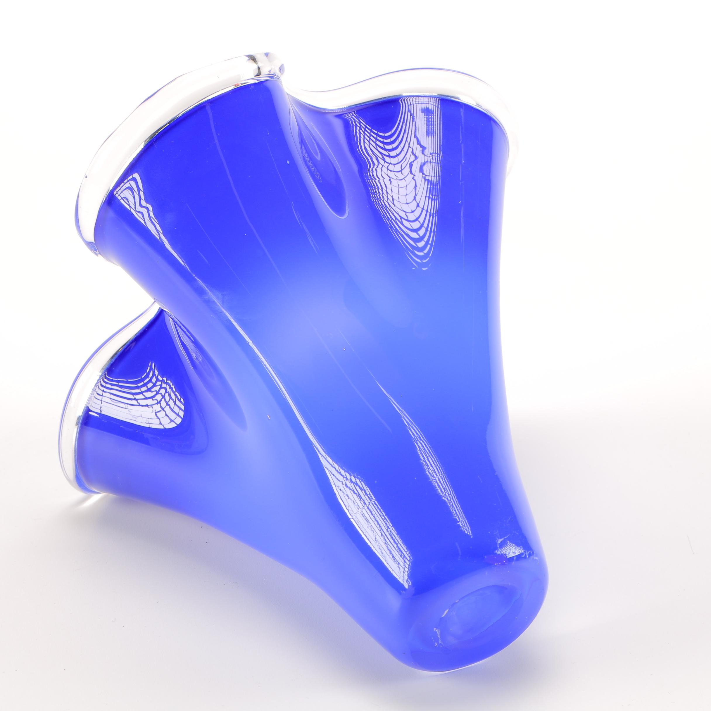 David Hershey Art Glass Handkerchief Vases