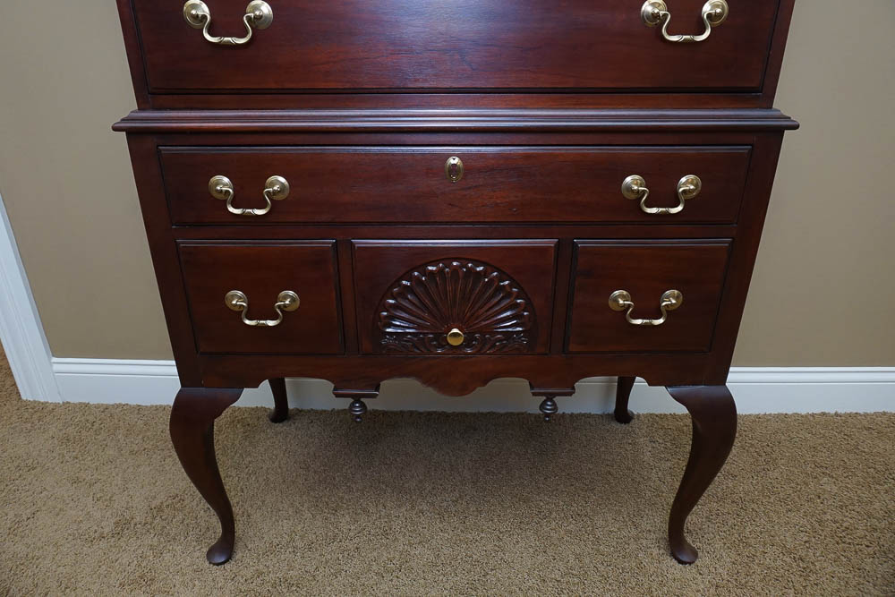 Queen Anne Style Highboy Dresser by Davis Cabinet Company
