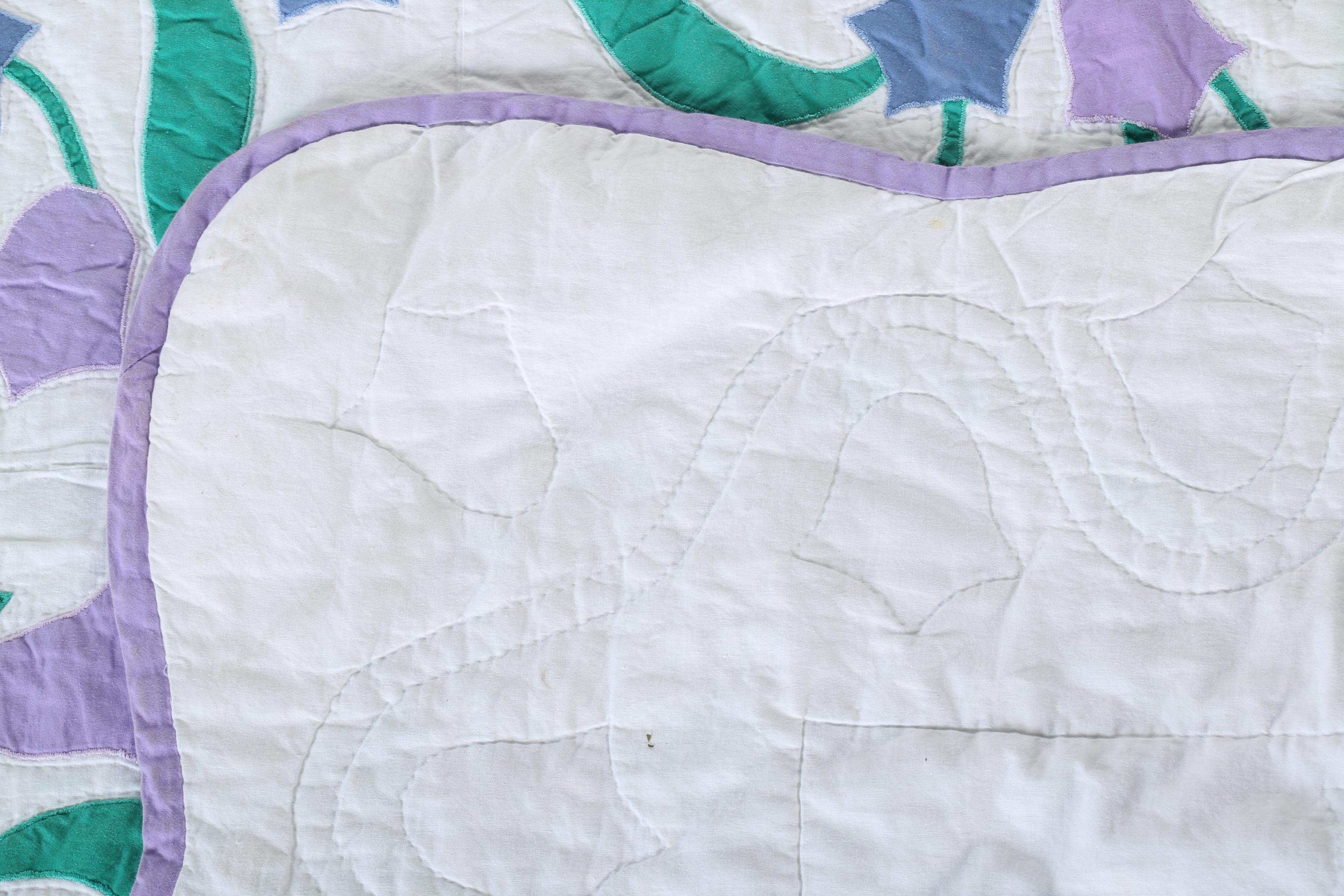 Hand-Stitched "Tulip Pinwheel" Quilt