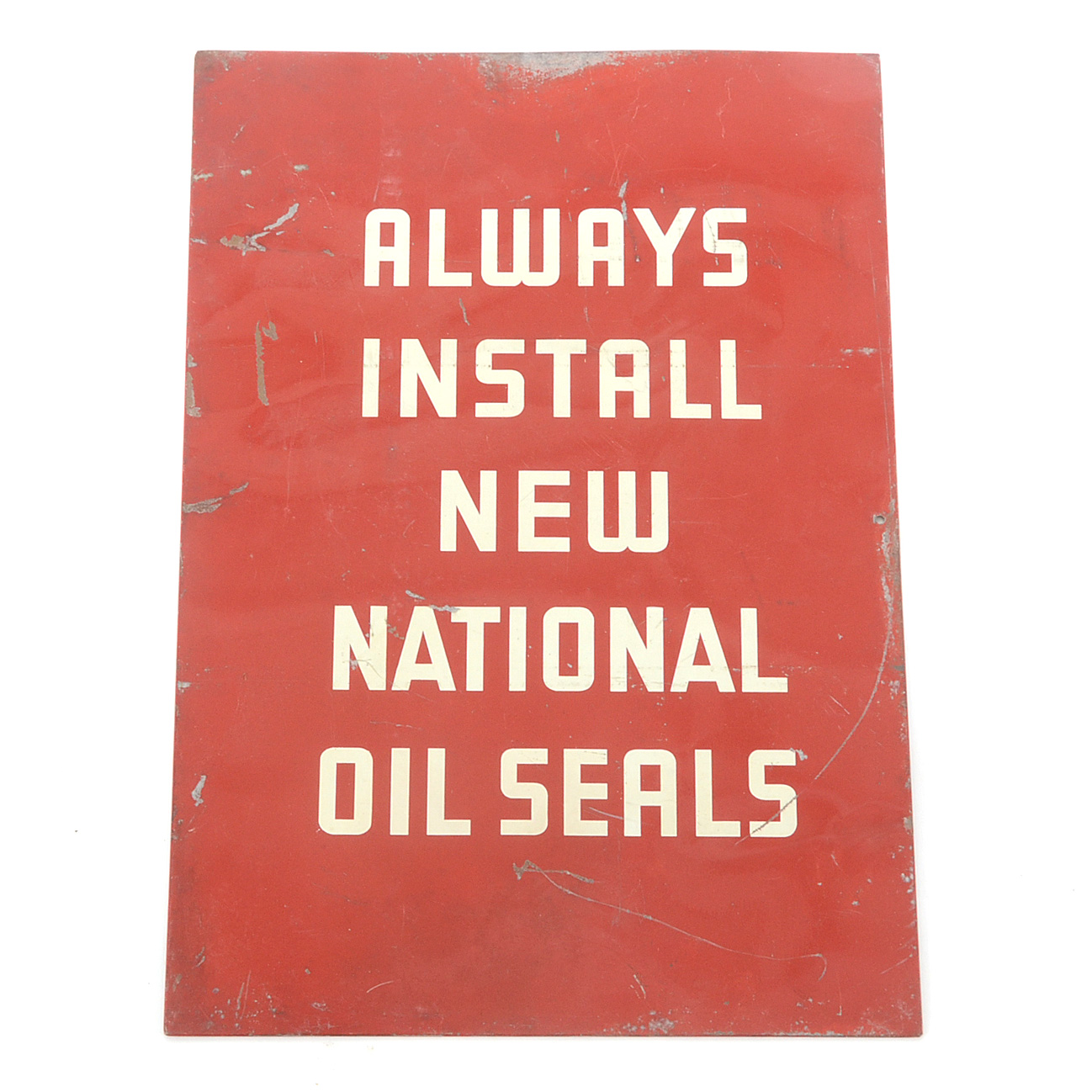Vintage sign Advertising "National" Oils Seals
