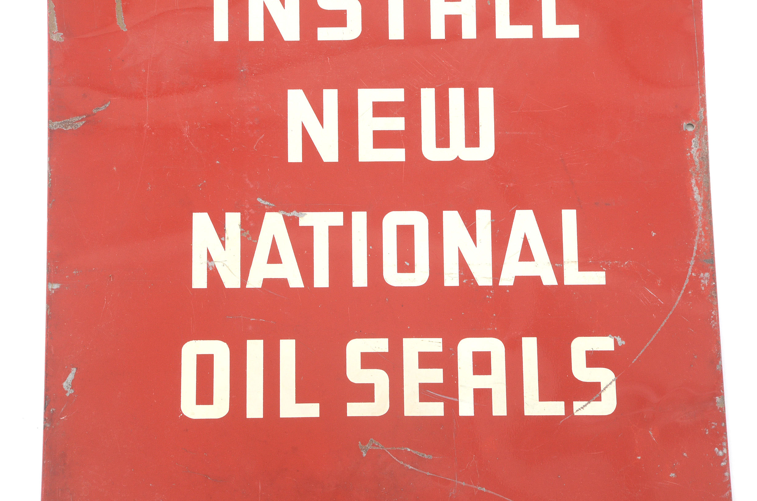 Vintage sign Advertising "National" Oils Seals