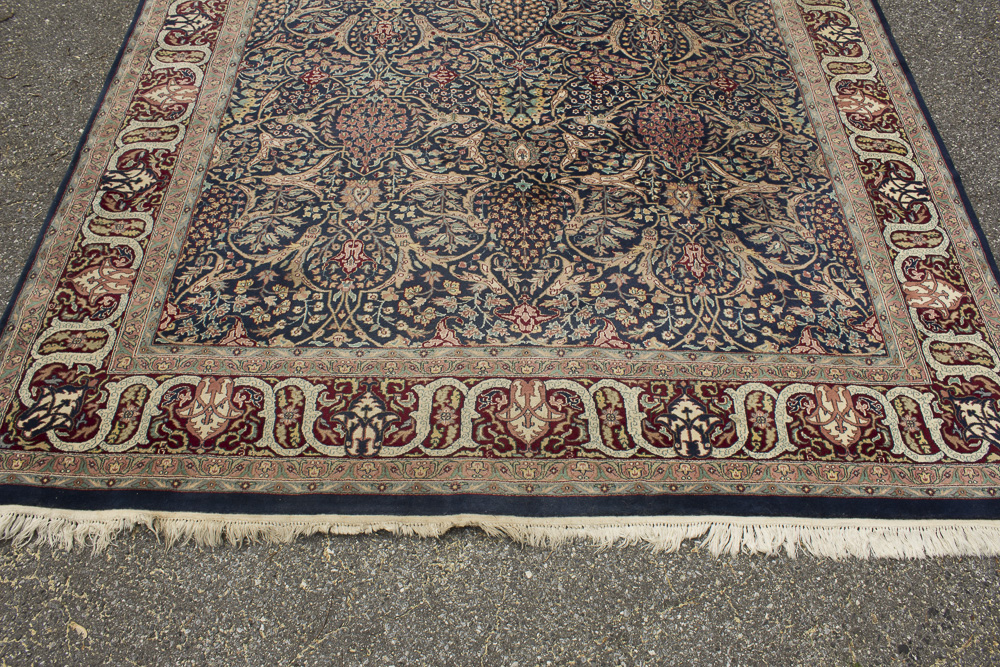 Ornate Hand-Knotted Kashmar-Style Area Rug