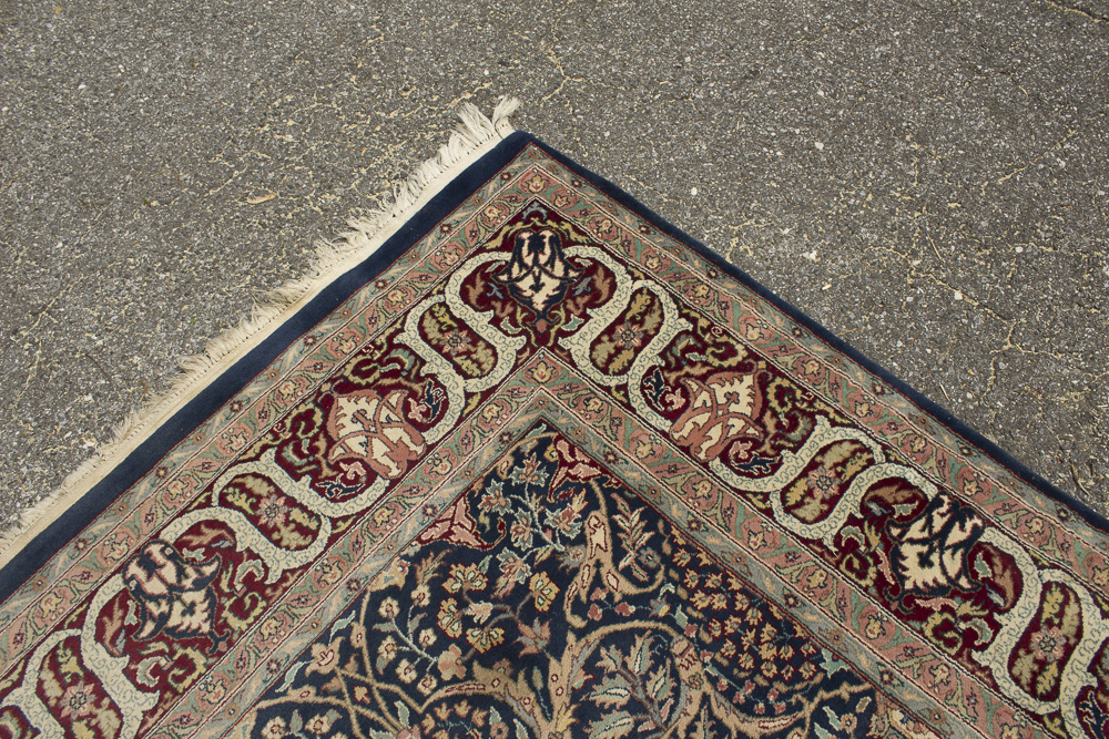Ornate Hand-Knotted Kashmar-Style Area Rug