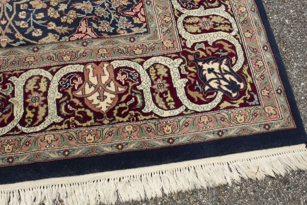 Ornate Hand-Knotted Kashmar-Style Area Rug
