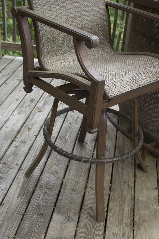 Outdoor Semi-Circular Bar and Counter Height Armchairs by Castelle