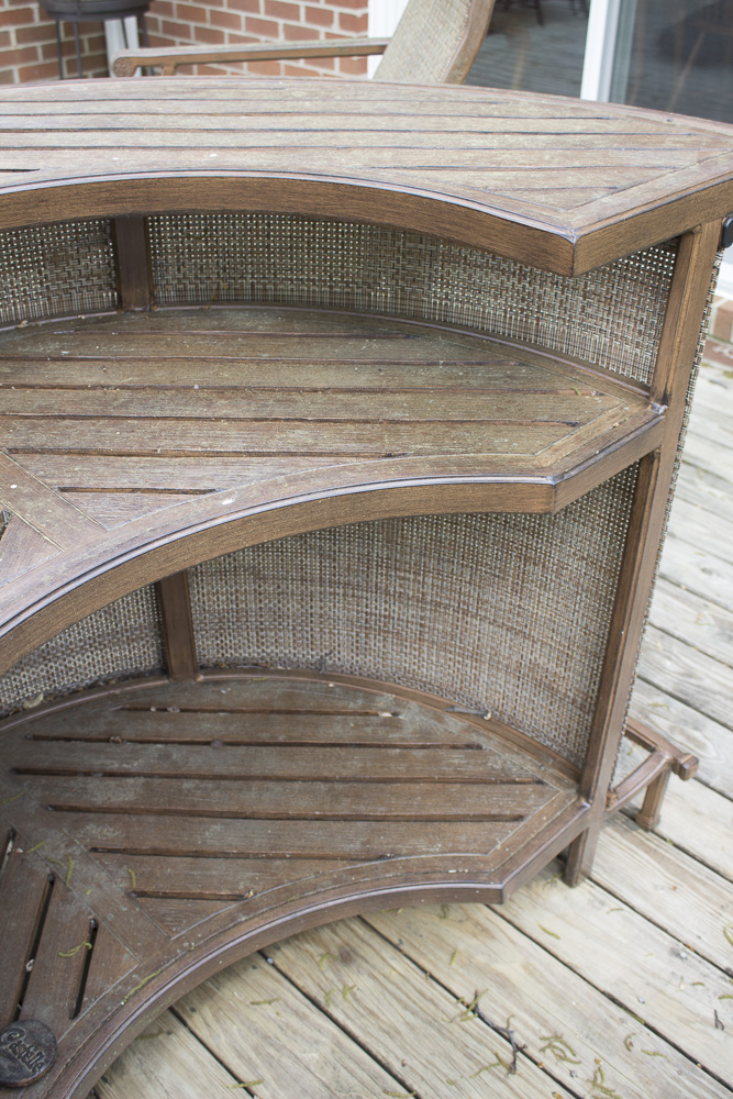 Outdoor Semi-Circular Bar and Counter Height Armchairs by Castelle