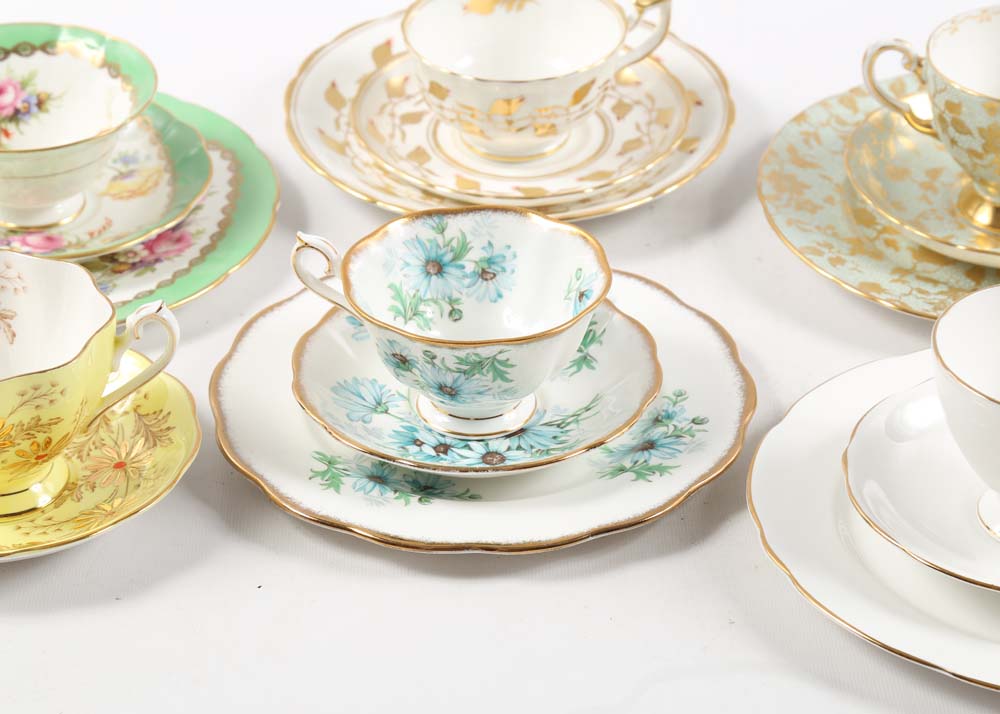 English Bone China Tea Cup and Saucer Sets