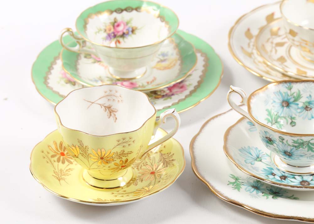English Bone China Tea Cup and Saucer Sets