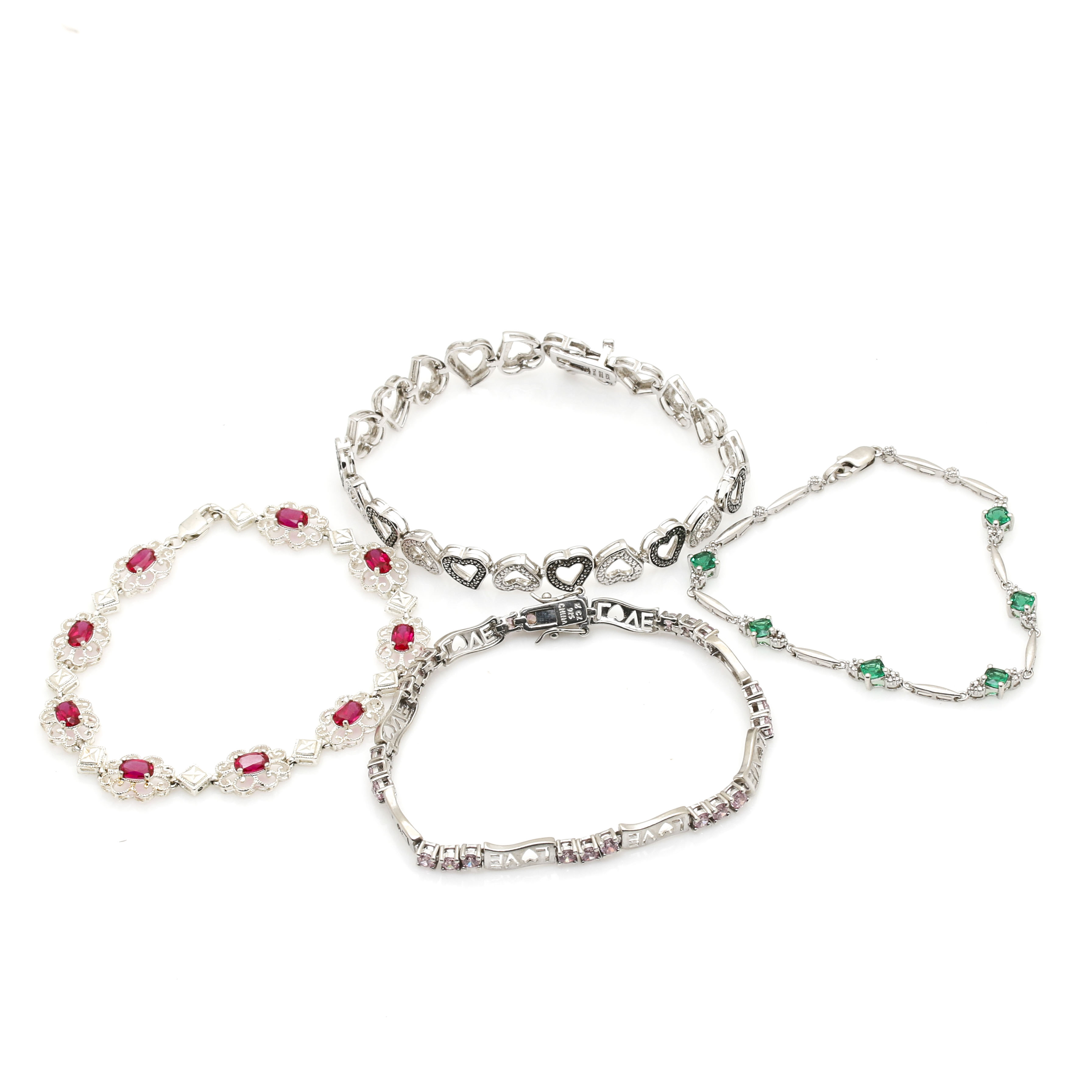 Sterling Silver and Stone Bracelets