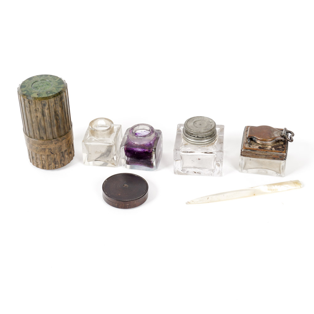 Antique Writing Box and Accessories