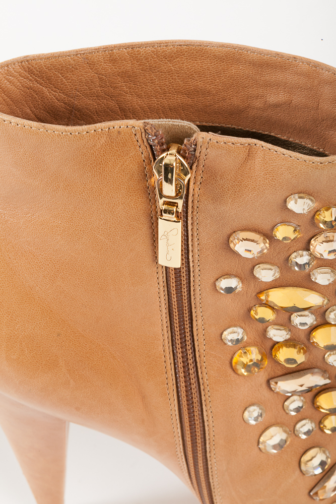 Report Signature Women's "Bowery" Studded Peep Toe Heeled Boots