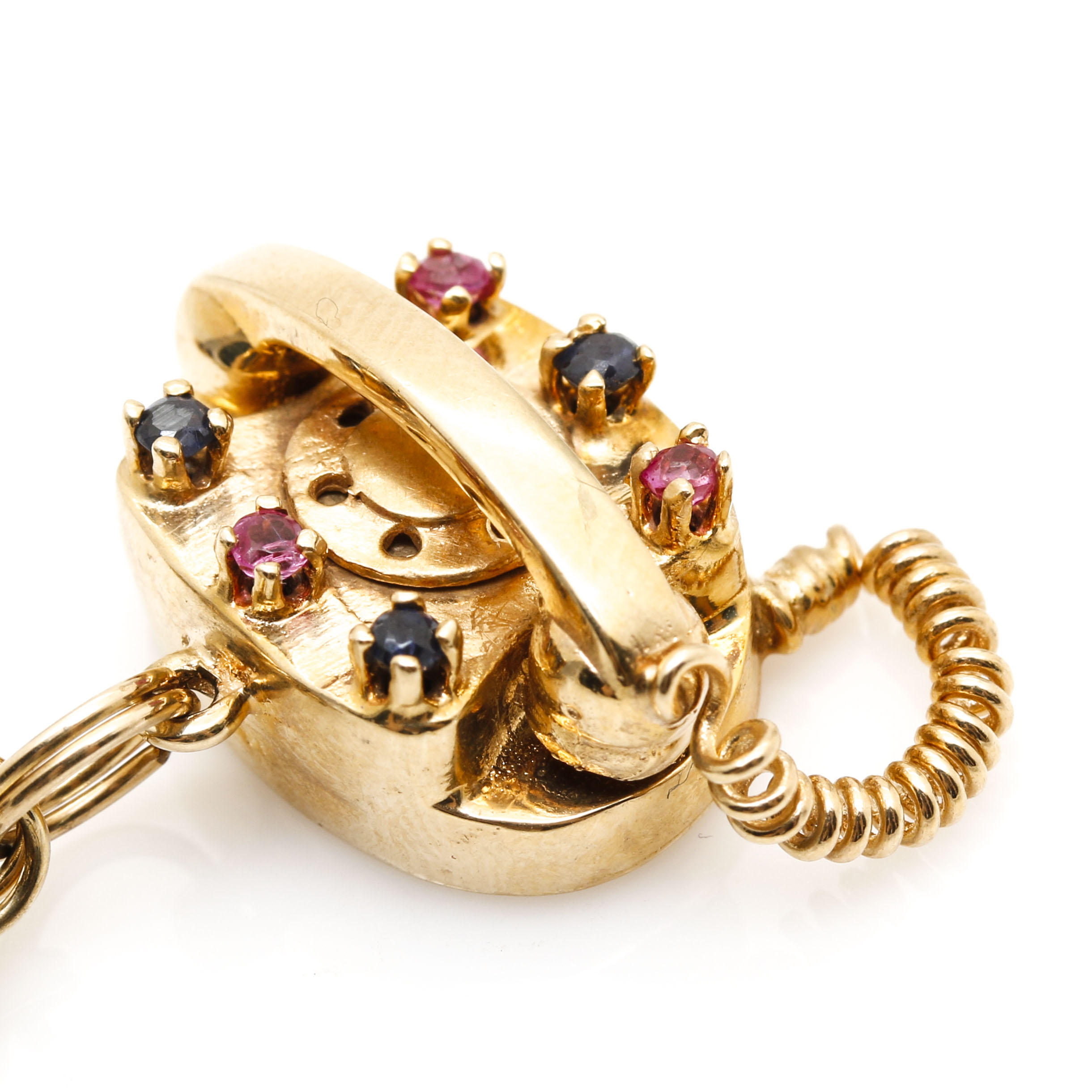 10K, 14K, and 18K Yellow Gold Charmalier Charm Bracelet With Gemstones and Pearls