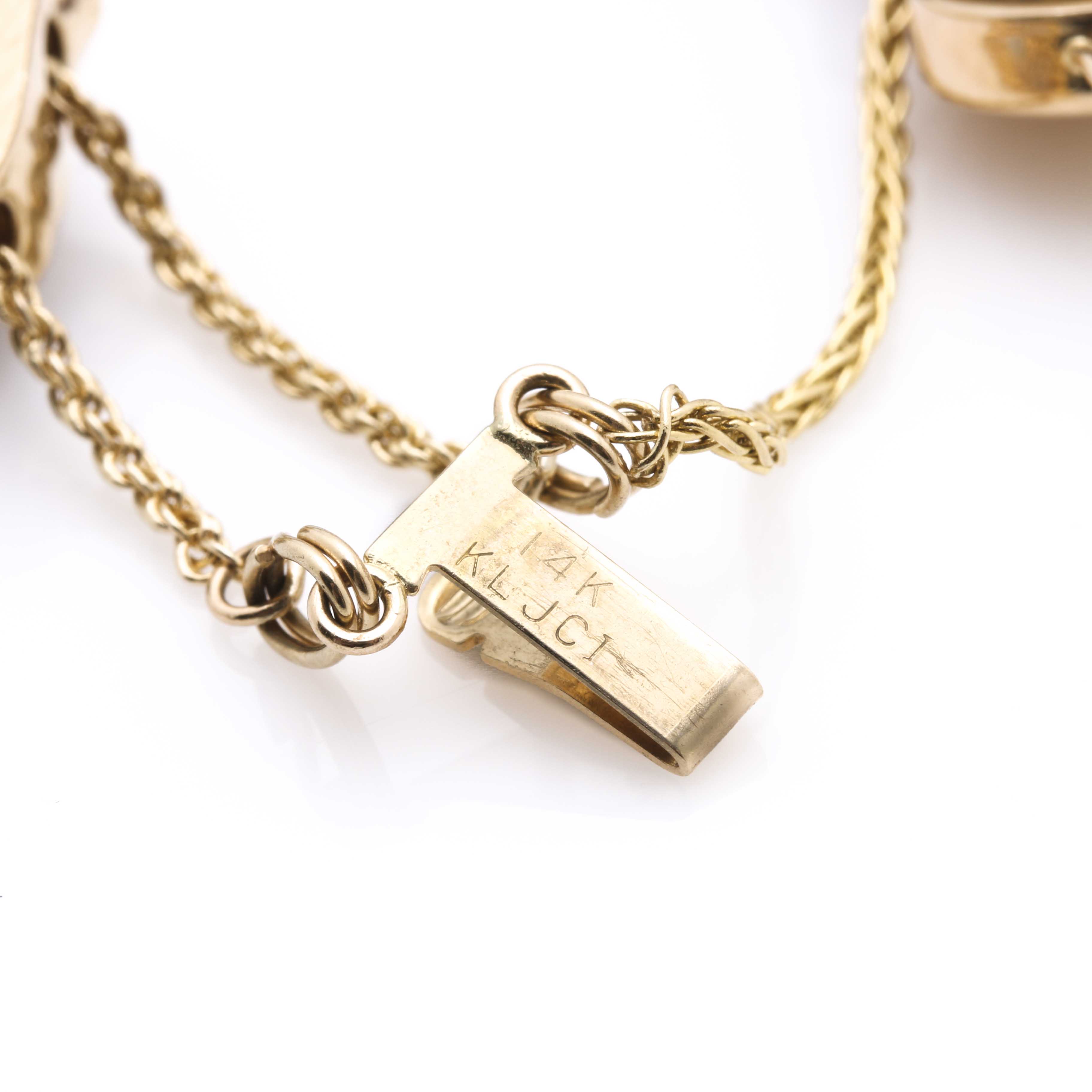 R. Klein 14K Yellow Gold Diamond and Gemstone Slide Bracelet