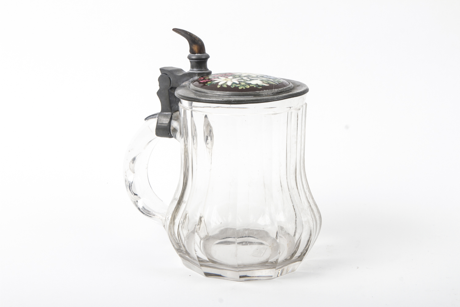 Three Glass and Pewter Beer Steins