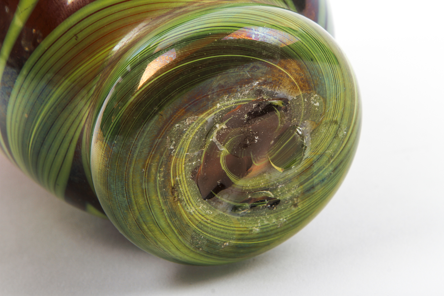 Hand Blown Swirled Art Glass Vase