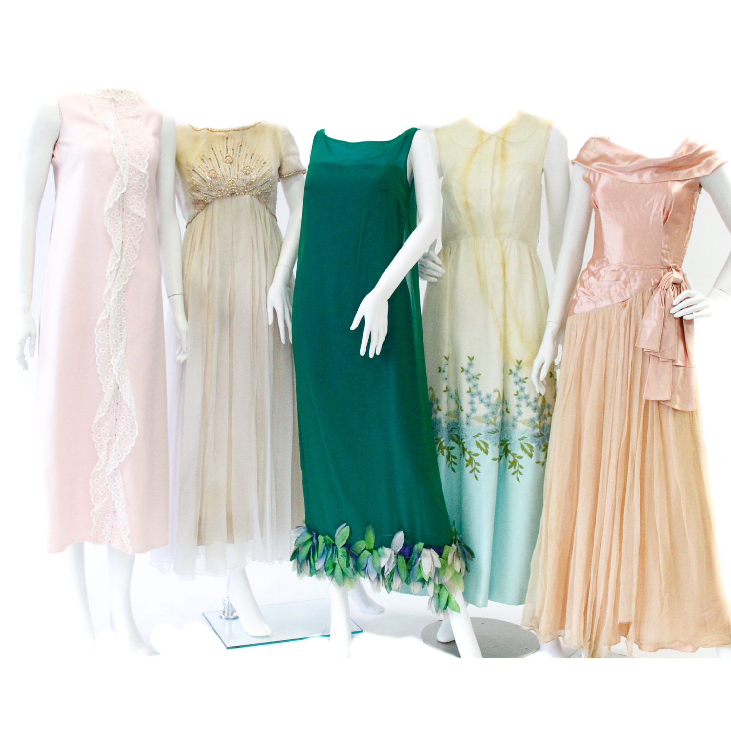 1960s Evening Dresses Incuding Helen Rose, Silk