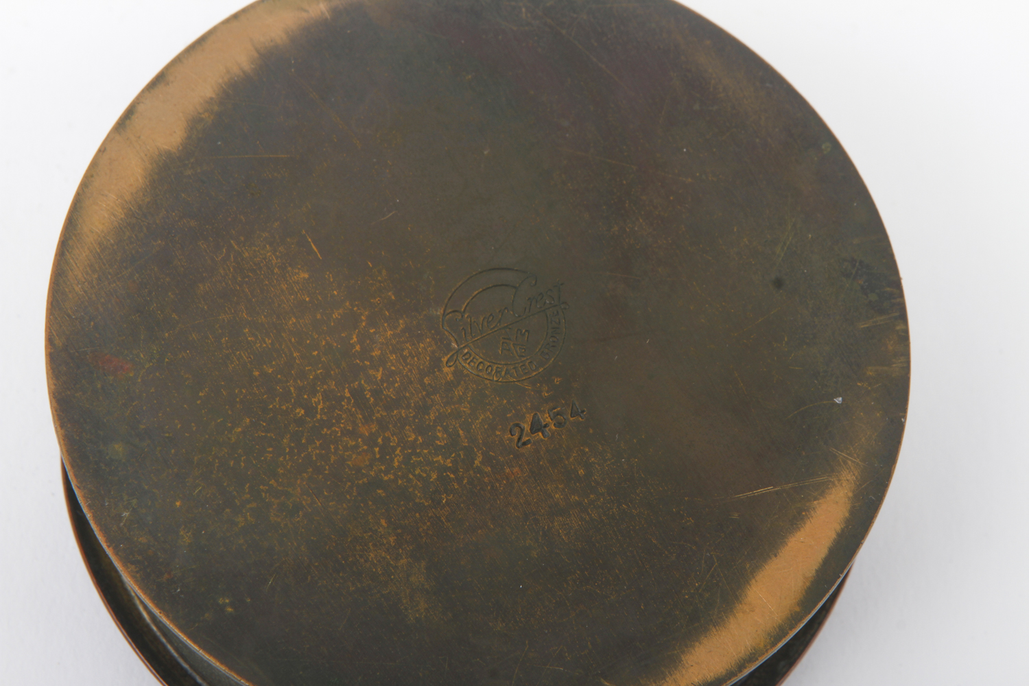 Art Deco Silver Crest Bronze Snuff Box