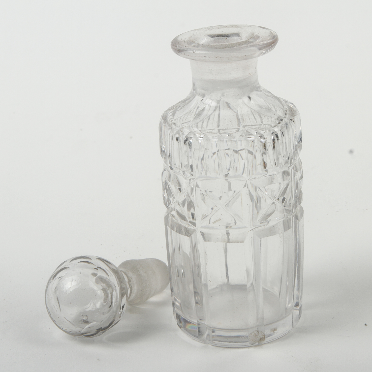 Antique Glass and Silver Plate Cruet Set