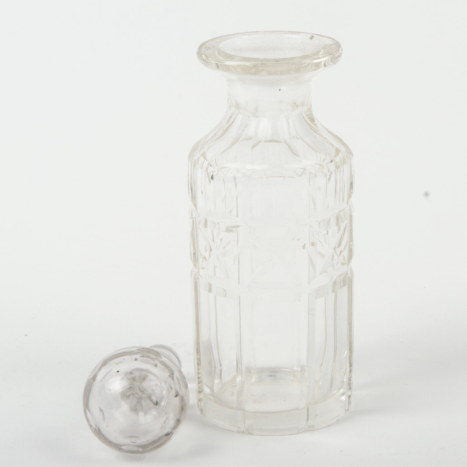 Antique Glass and Silver Plate Cruet Set