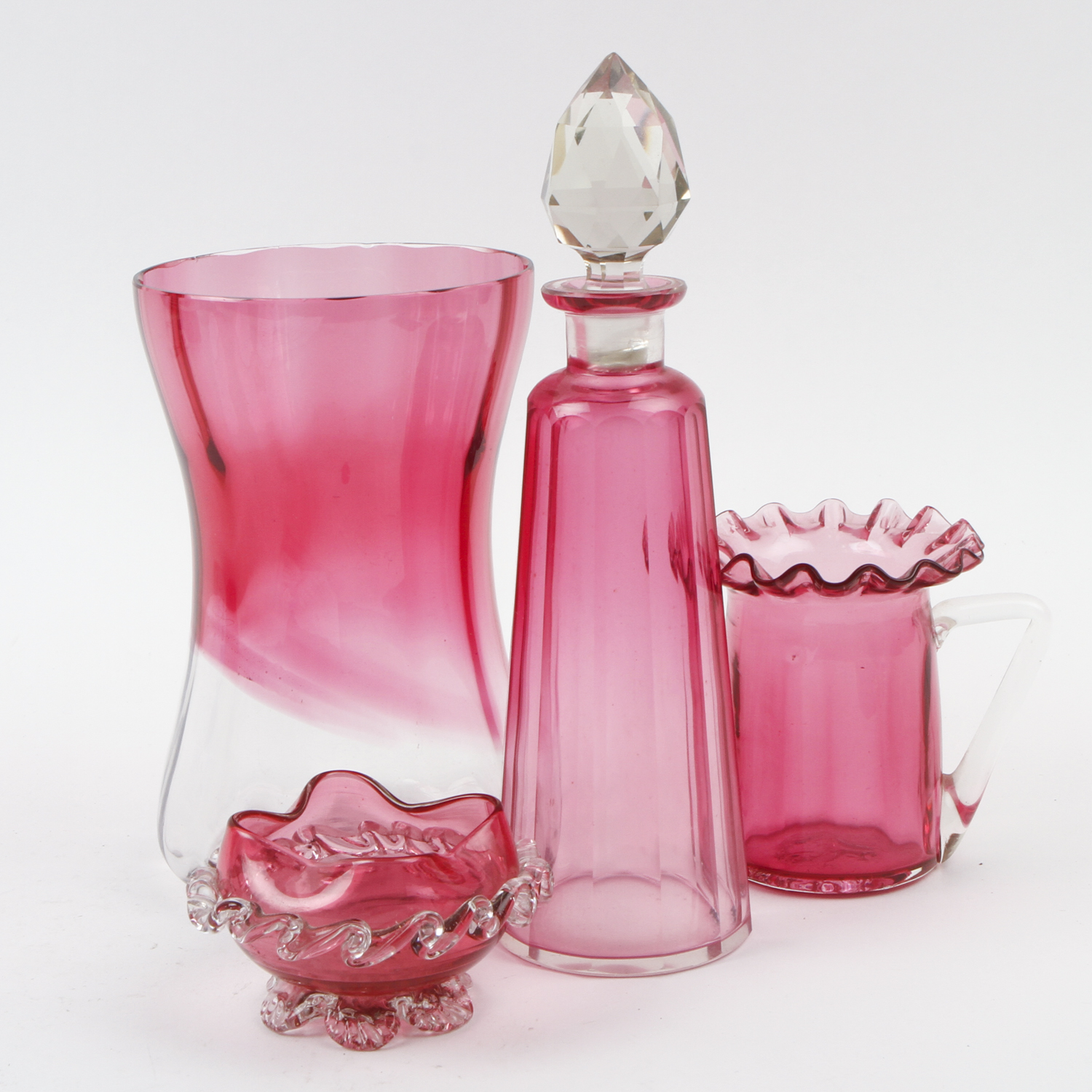 Cranberry and Rubina Glass Decor