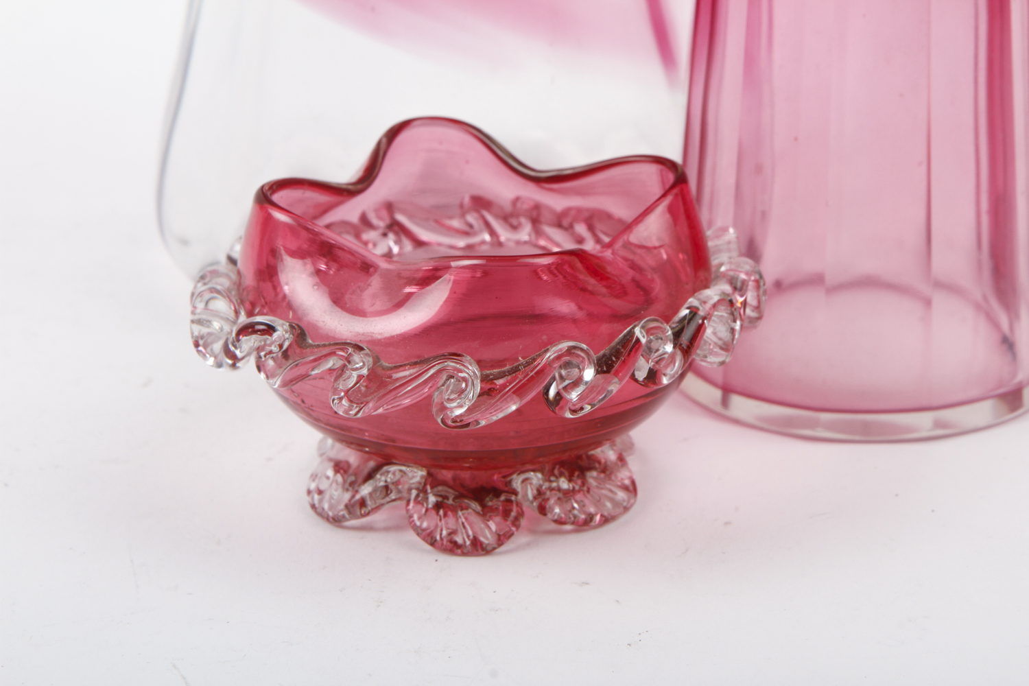 Cranberry and Rubina Glass Decor