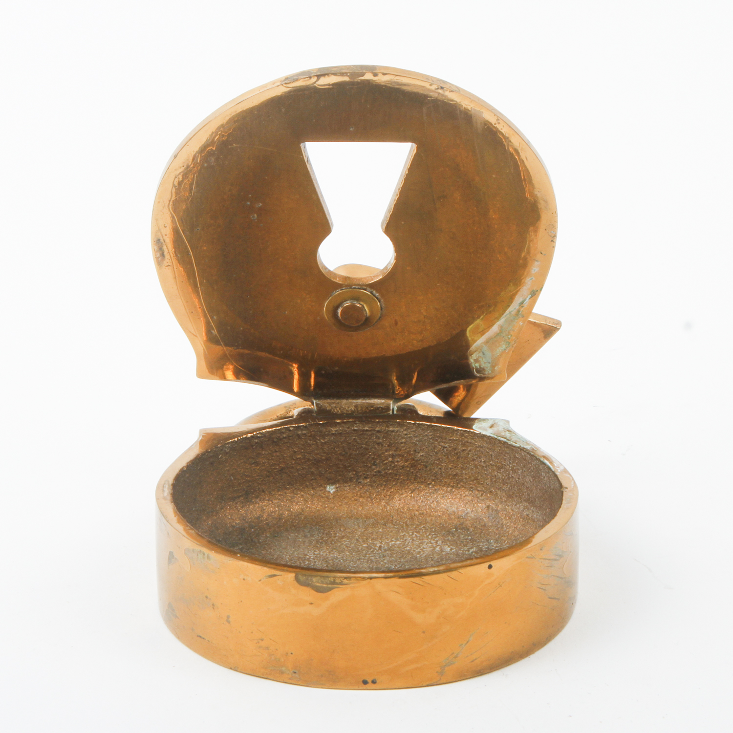 Vintage Carl Aubock Style Brass Lock Ash Receiver