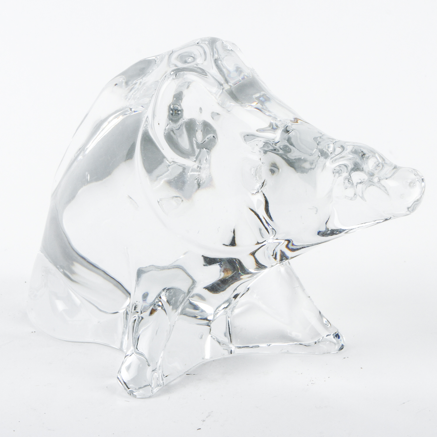 Baccarat Crystal Boar Figurine