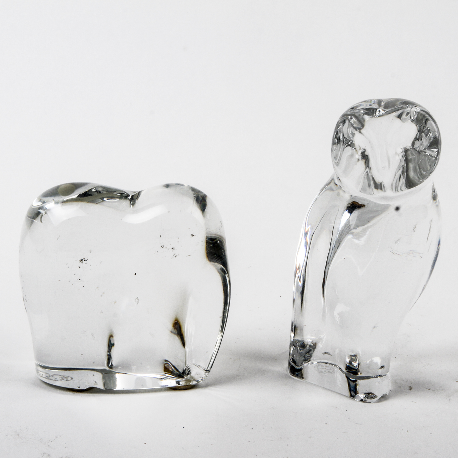 Two Baccarat Crystal Animal Figurines