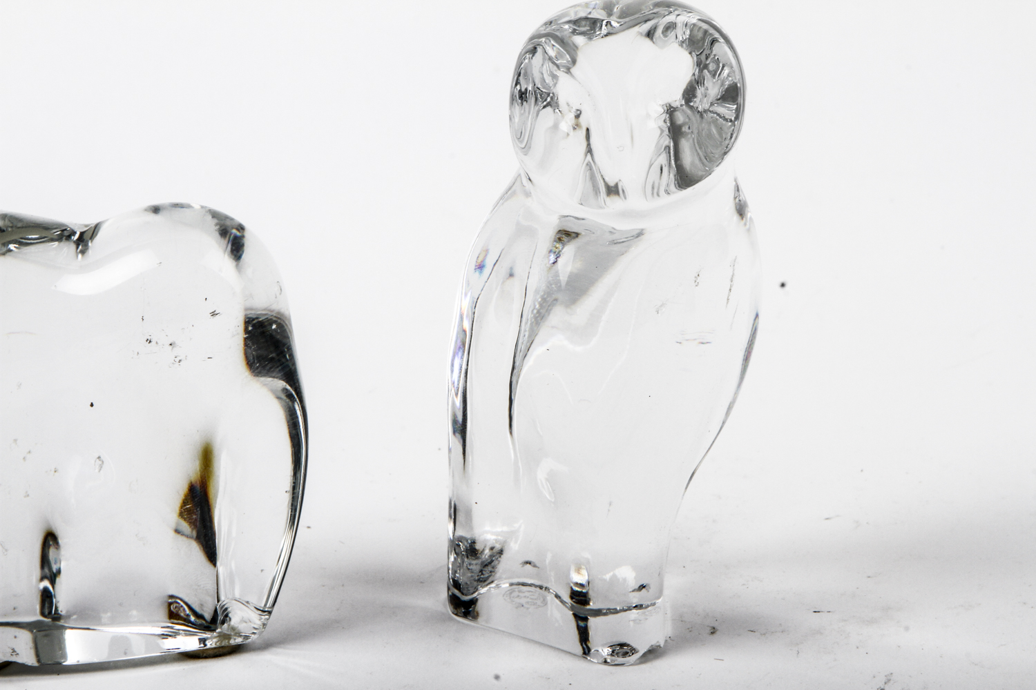 Two Baccarat Crystal Animal Figurines
