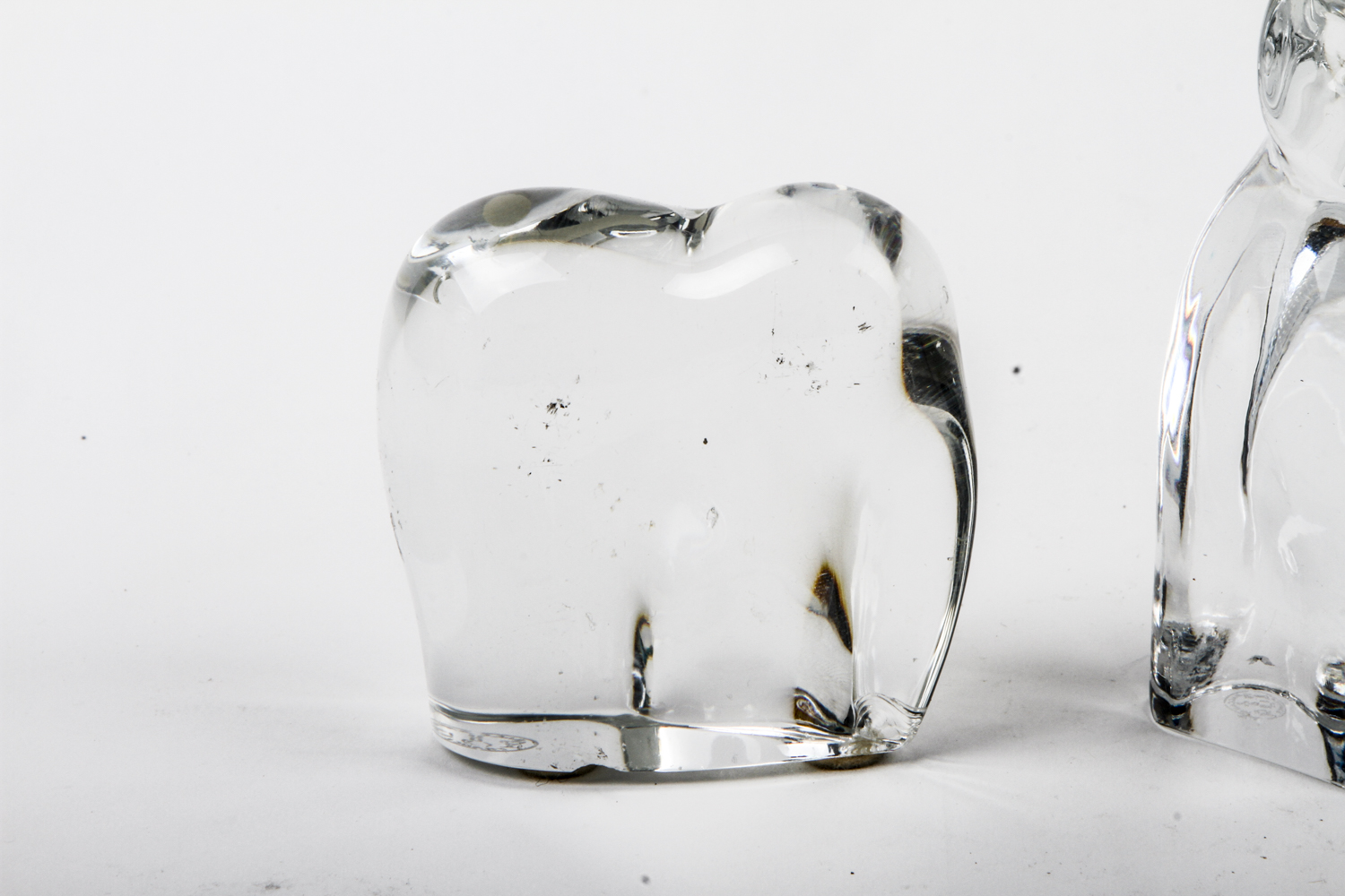 Two Baccarat Crystal Animal Figurines