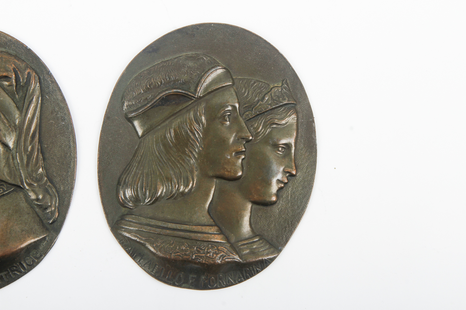 19th Century Italian Bronzed Pewter Wall Plaques