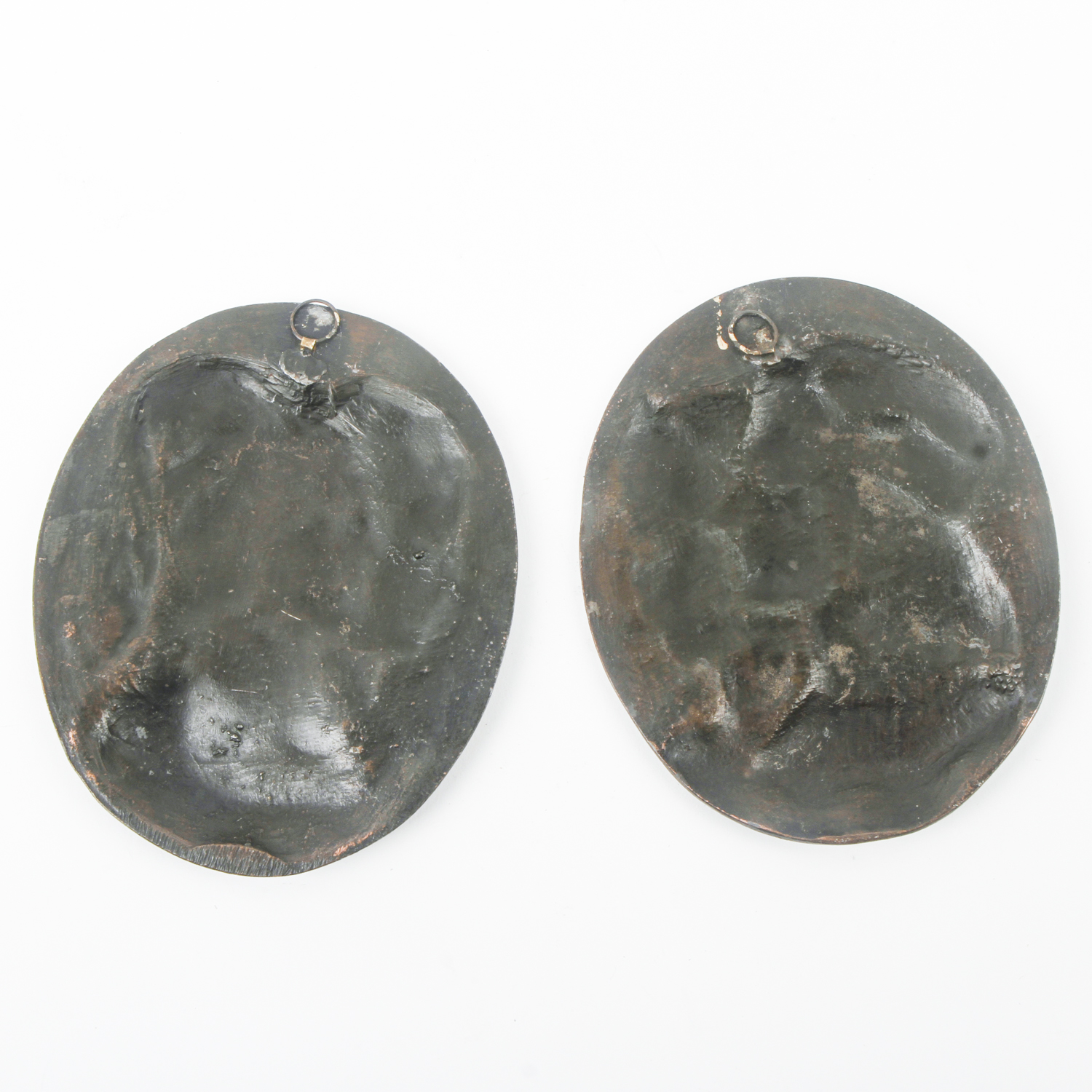 19th Century Italian Bronzed Pewter Wall Plaques