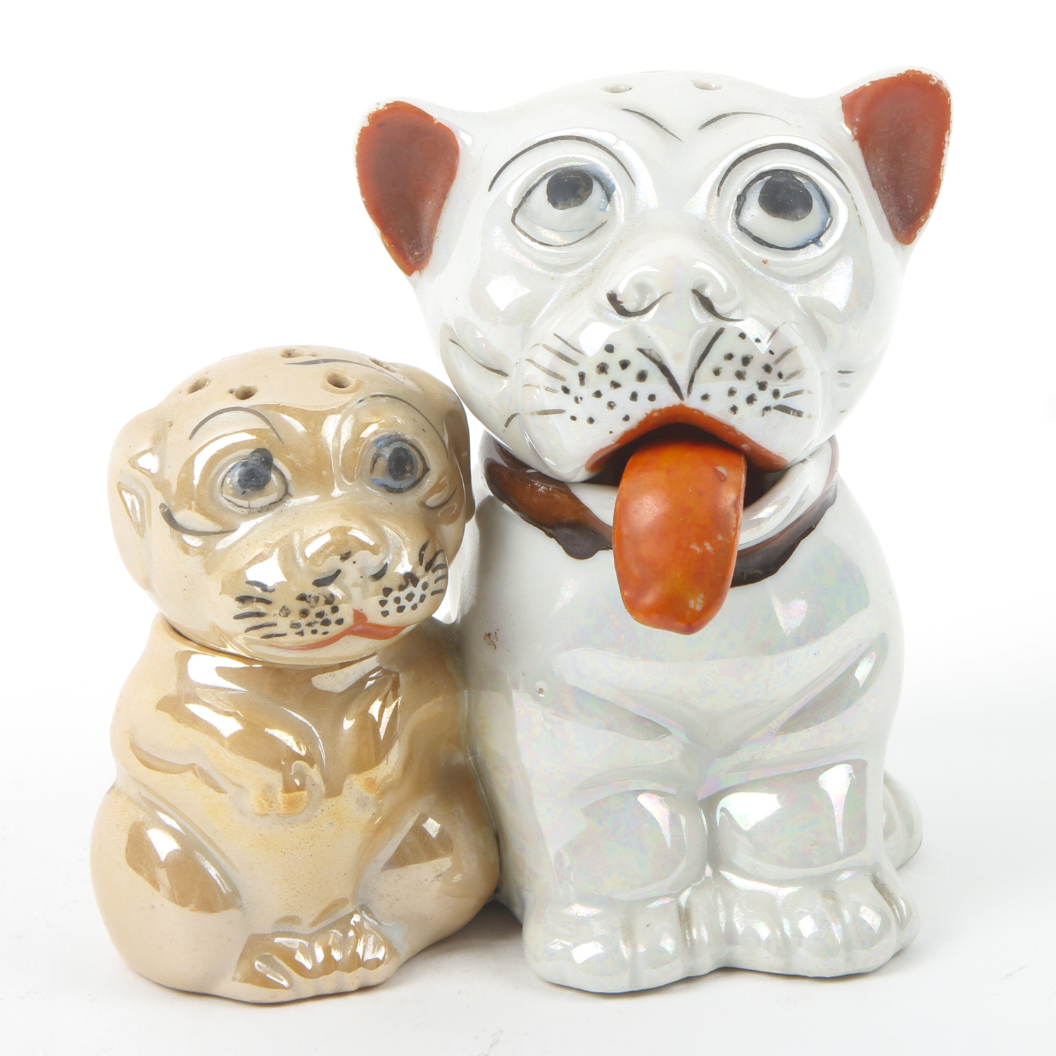 Vintage Lusterware Salt and Pepper Shaker/Mustard Pot