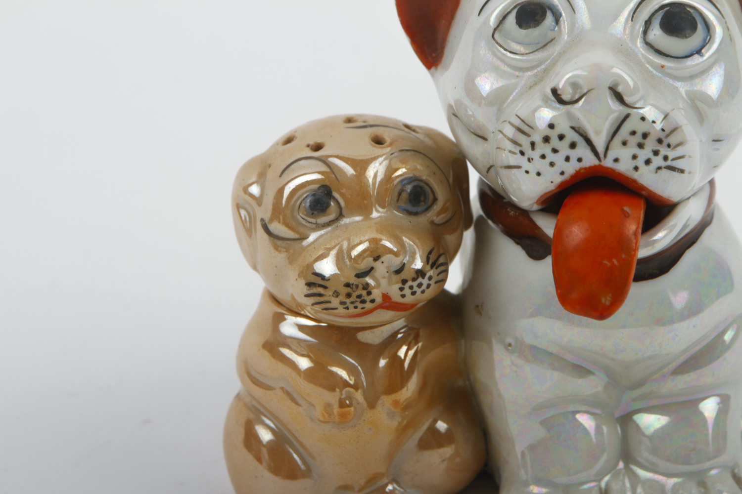 Vintage Lusterware Salt and Pepper Shaker/Mustard Pot