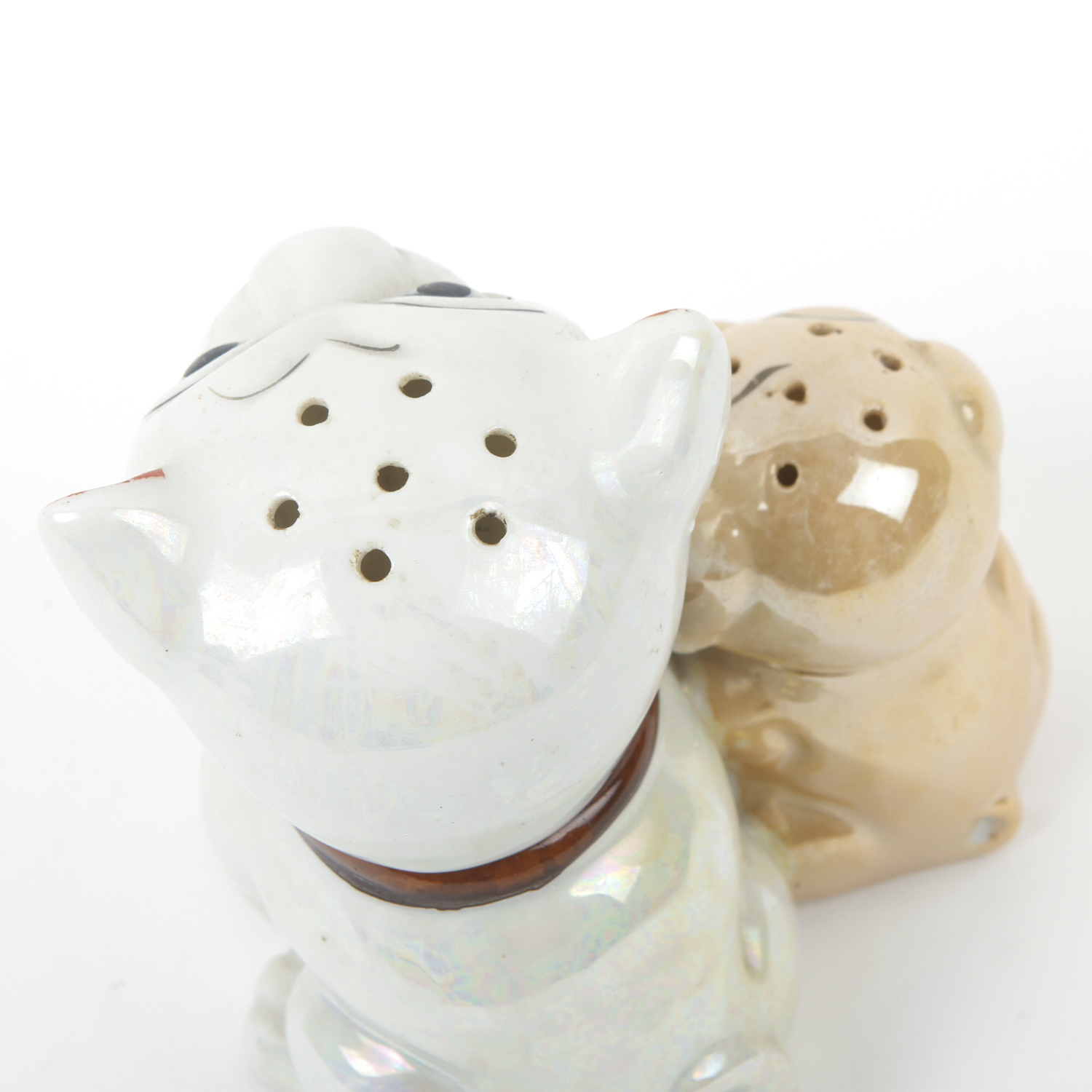 Vintage Lusterware Salt and Pepper Shaker/Mustard Pot