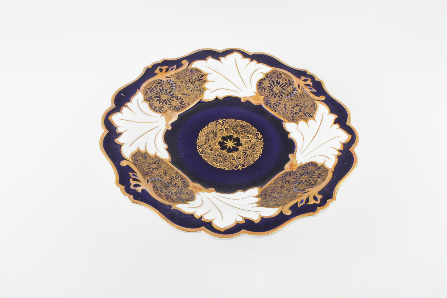 Vintage Weimar Cobalt Blue Porcelain Tazza