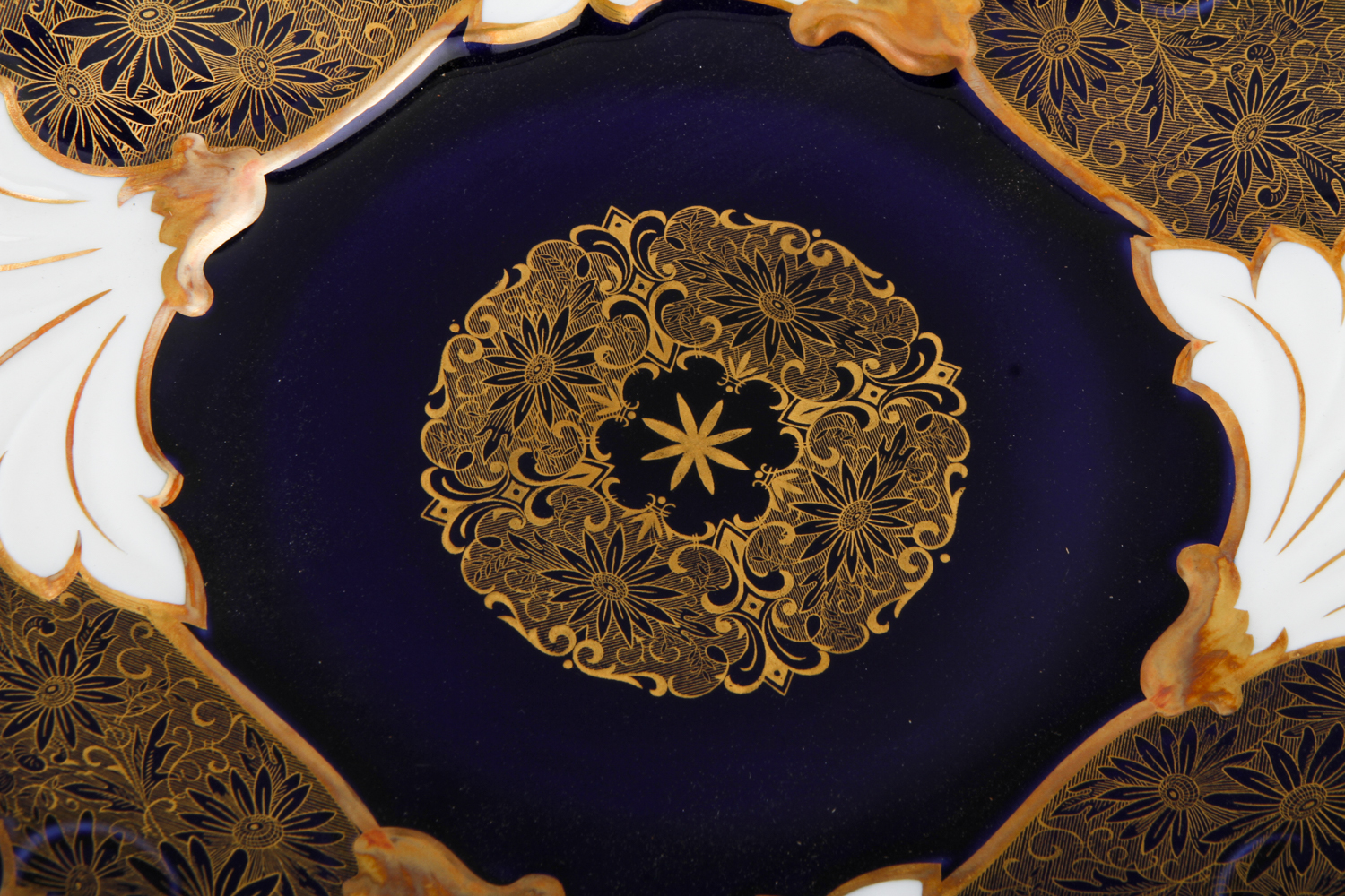 Vintage Weimar Cobalt Blue Porcelain Tazza