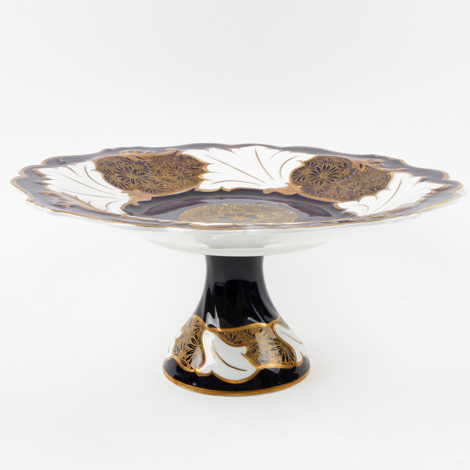 Vintage Weimar Cobalt Blue Porcelain Tazza