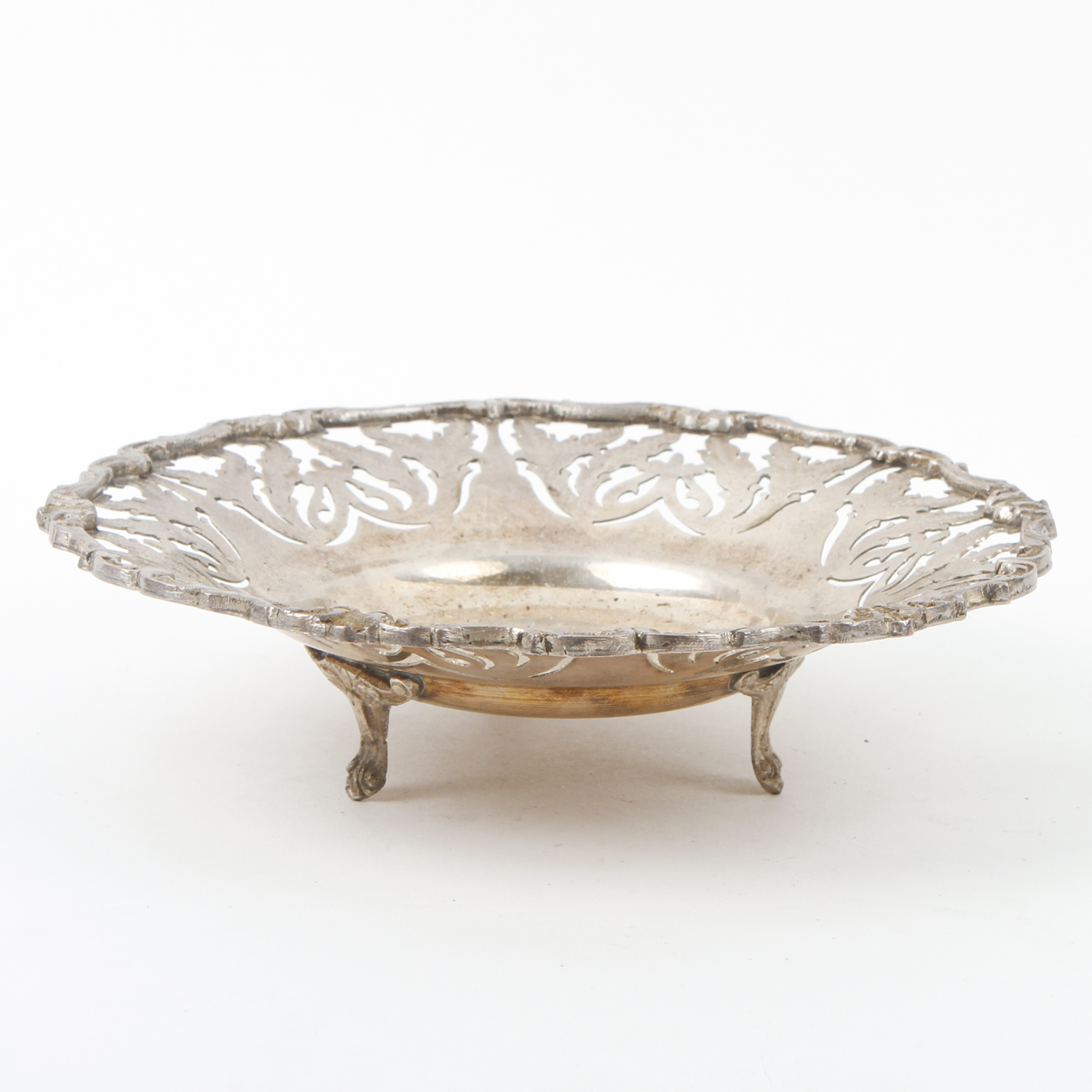 Vintage Egyptian 900 Silver Pierced Bowl