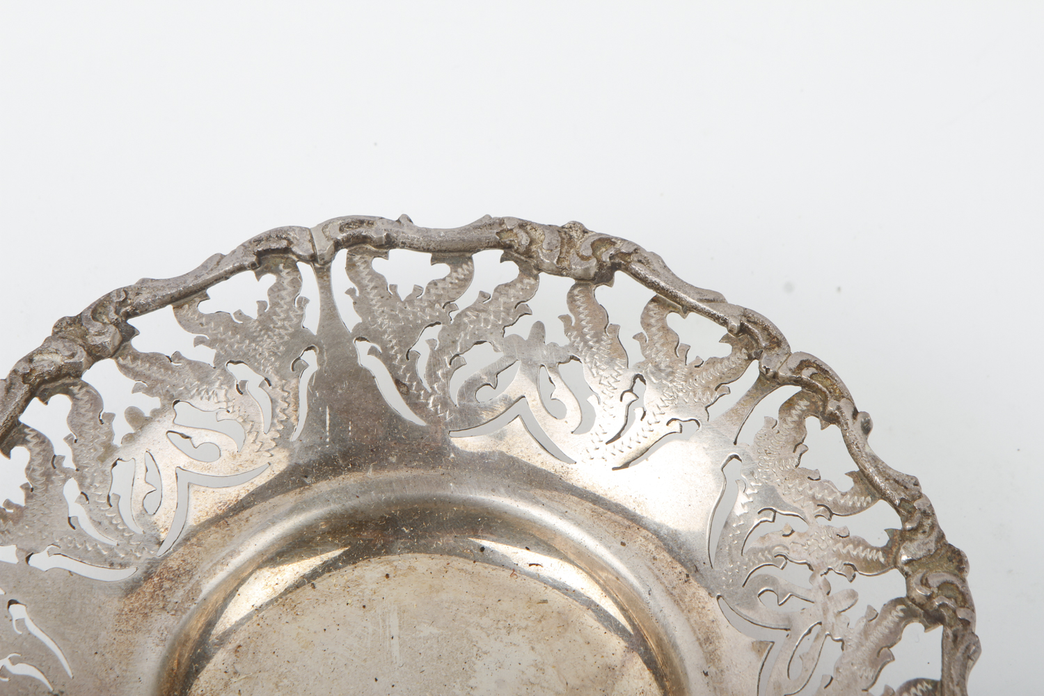 Vintage Egyptian 900 Silver Pierced Bowl