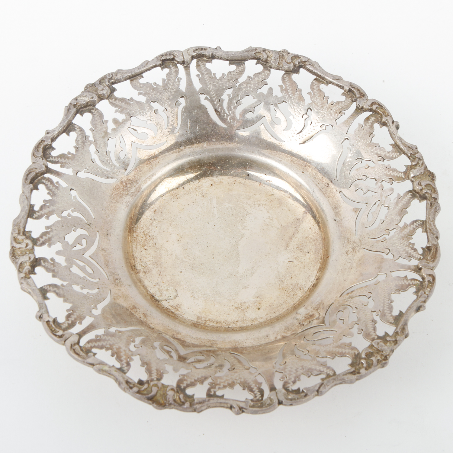 Vintage Egyptian 900 Silver Pierced Bowl