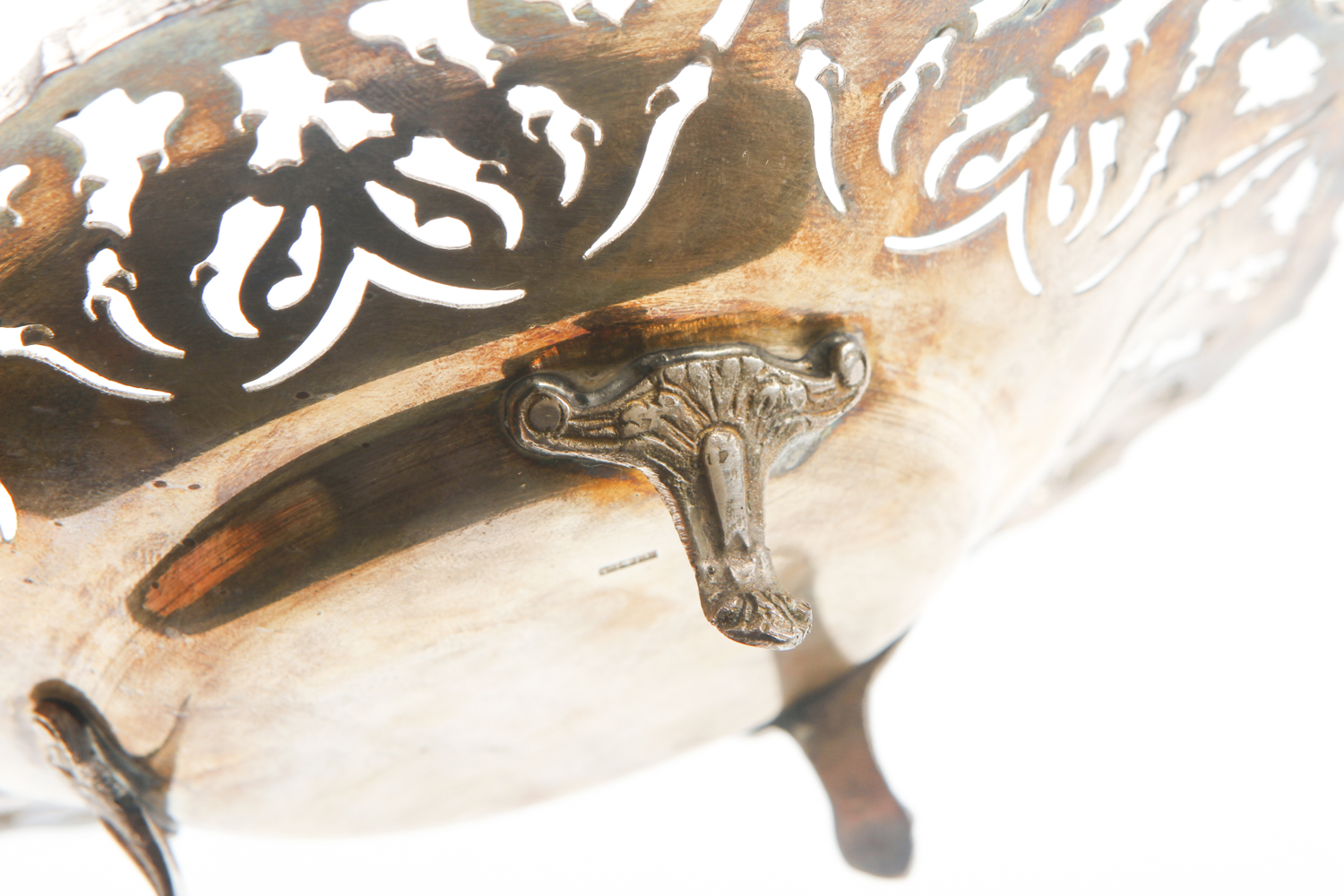 Vintage Egyptian 900 Silver Pierced Bowl