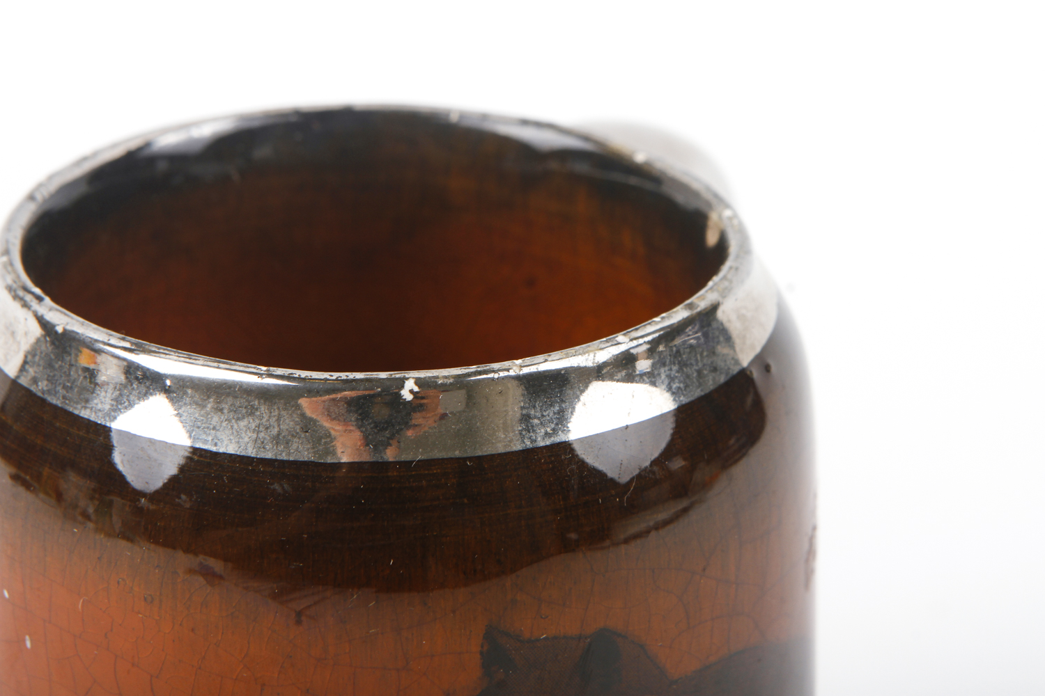 Late 19th-Early 20th Century Ridgway England Cat Mug