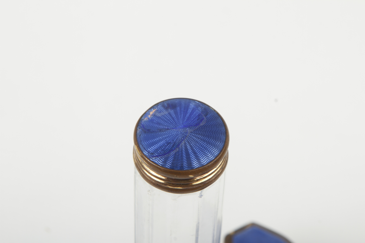 Art Deco Blue Enamel Vanity Set