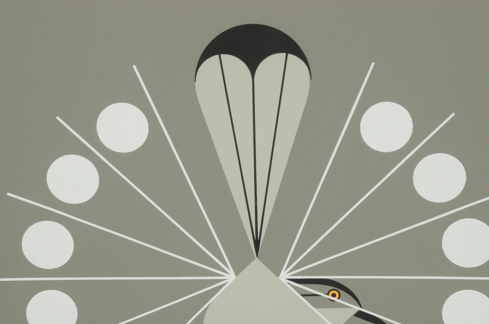 Charley Harper Signed 1977 Limited Edition Serigraph "Catnip"