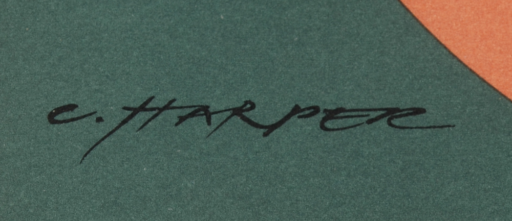 Charley Harper 1972 Color Lithograph "Ladybug"