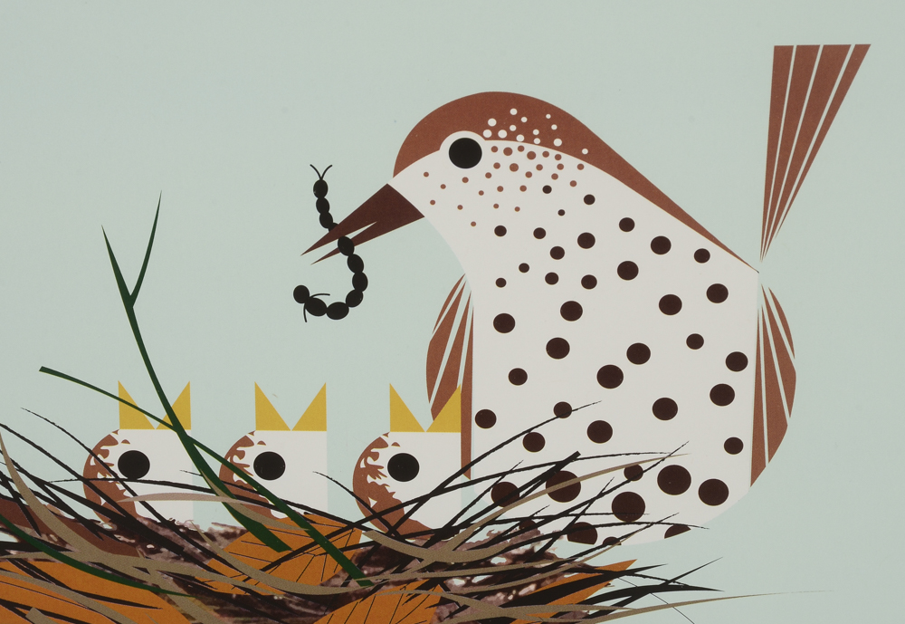 Offset Lithograph after Charley Harper "Chorus Line"