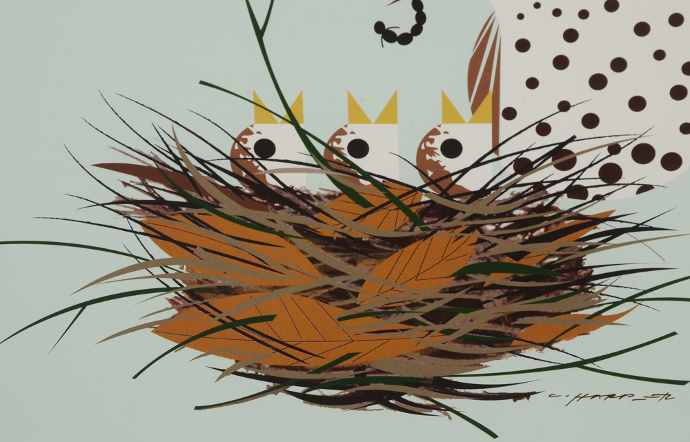 Offset Lithograph after Charley Harper "Chorus Line"